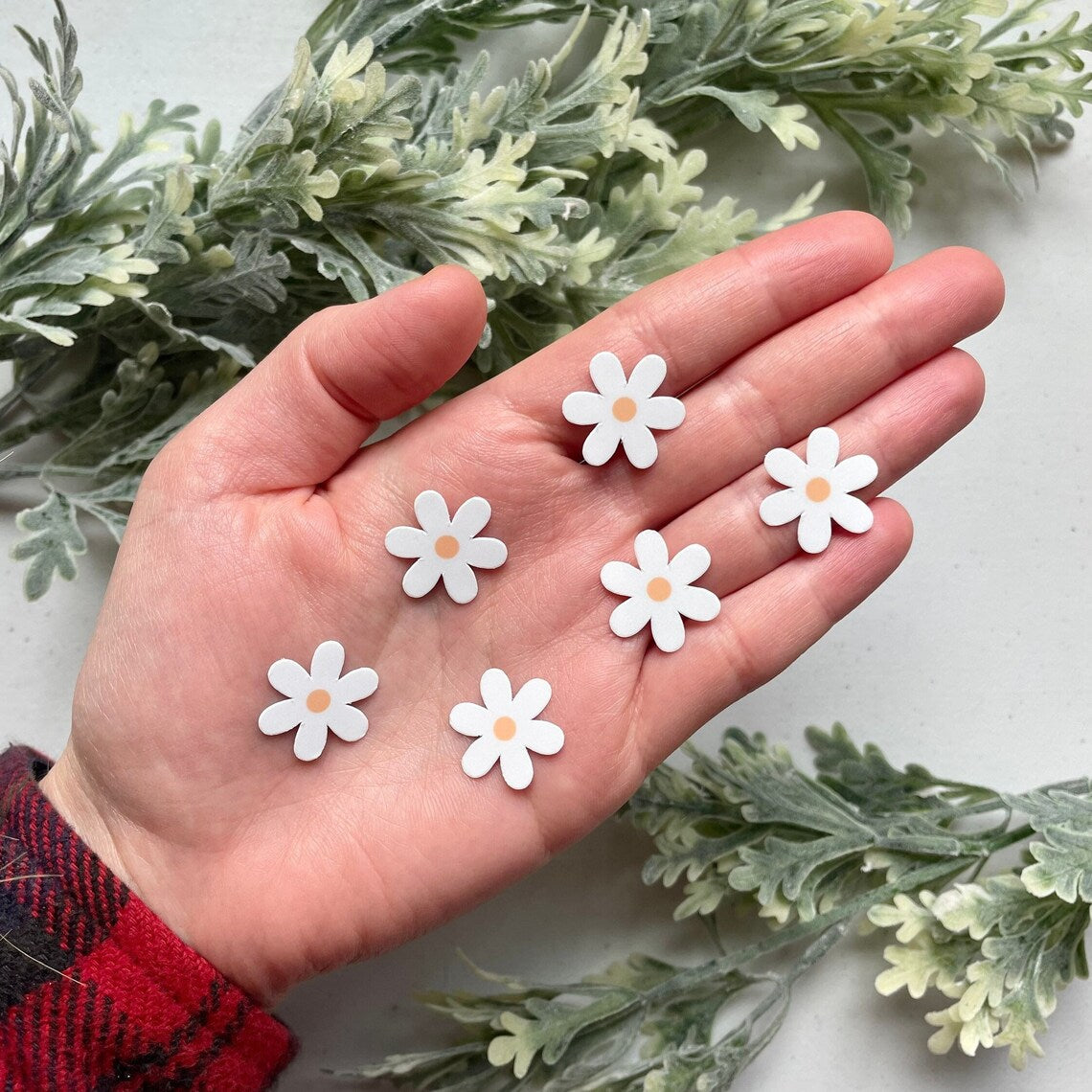Tiny White Daisy Waterproof Stickers